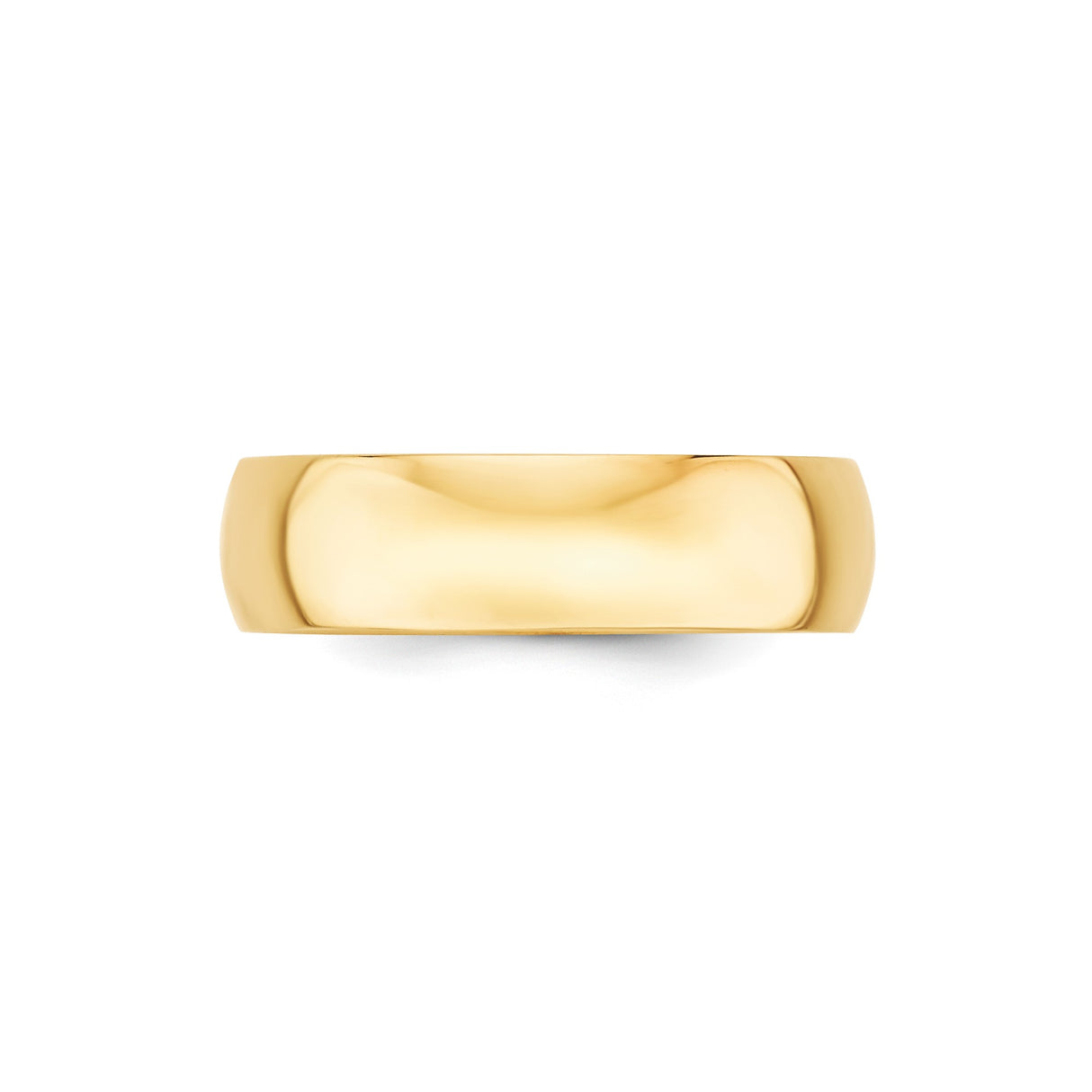 10k Yellow Gold Domed, Lightweight wedding band ring alternate angle