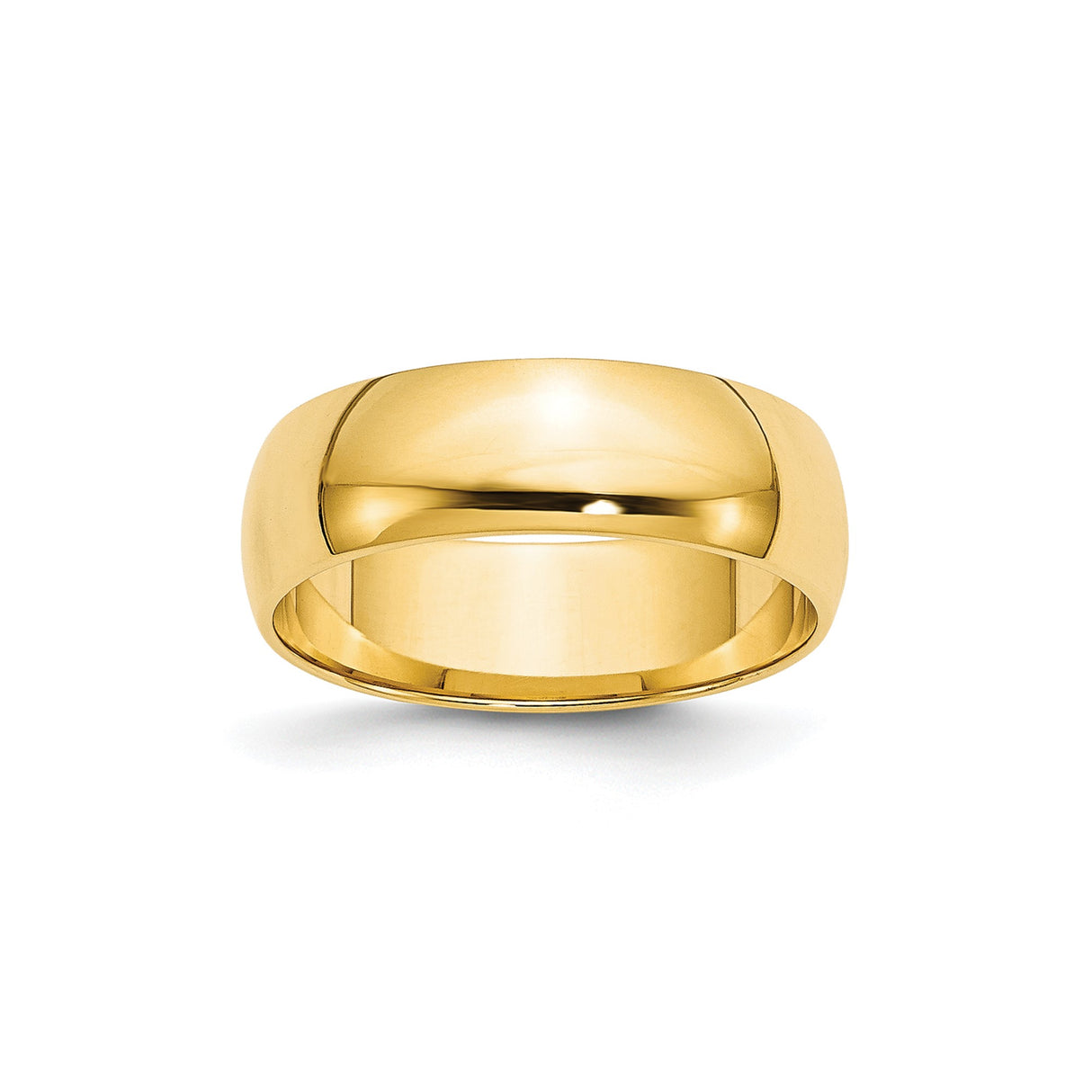 10k Yellow Gold Domed, Lightweight wedding band ring
