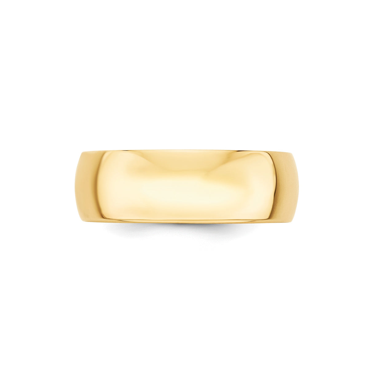 10k Yellow Gold Domed, Lightweight wedding band ring alternate angle