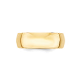 10k Yellow Gold Domed, Lightweight wedding band ring alternate angle