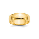 10k Yellow Gold Domed, Lightweight wedding band ring