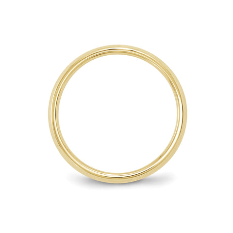 10k Yellow Gold Knife Edge, Comfort Fit wedding band ring alternate angle