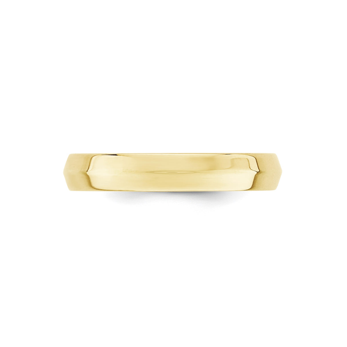 10k Yellow Gold Knife Edge, Comfort Fit wedding band ring alternate angle