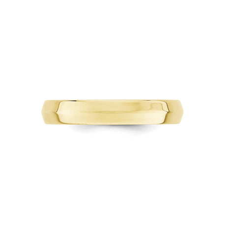10k Yellow Gold Knife Edge, Comfort Fit wedding band ring alternate angle