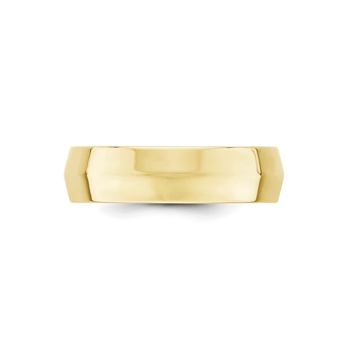 10k Yellow Gold Knife Edge, Comfort Fit wedding band ring alternate angle