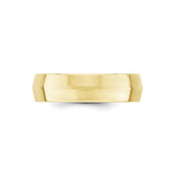 10k Yellow Gold Knife Edge, Comfort Fit wedding band ring alternate angle