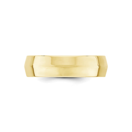 10k Yellow Gold Knife Edge, Comfort Fit wedding band ring alternate angle