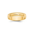 10k Yellow Gold Milgrain, Domed wedding band ring
