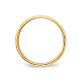 10k Yellow Gold Milgrain, Domed wedding band ring alternate angle