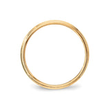 10k Yellow Gold Milgrain, Lightweight wedding band ring alternate angle
