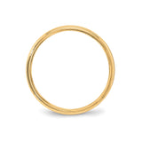 10k Yellow Gold Milgrain, Lightweight wedding band ring alternate angle