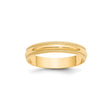 10k Yellow Gold Milgrain, Lightweight wedding band ring