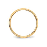 10k Yellow Gold Milgrain, Lightweight wedding band ring alternate angle