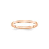 10k Rose Gold Flat, Lightweight wedding band ring