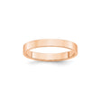 10k Rose Gold Flat, Lightweight wedding band ring
