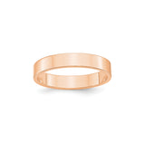 10k Rose Gold Flat, Lightweight wedding band ring