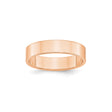 10k Rose Gold Flat, Lightweight wedding band ring