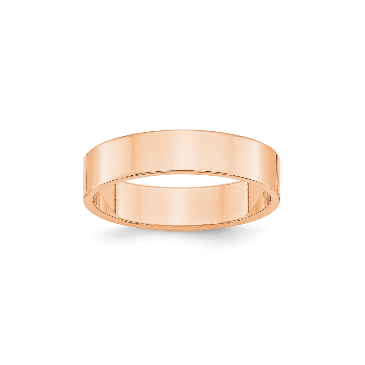 10k Rose Gold Flat, Lightweight wedding band ring
