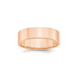 10k Rose Gold Flat, Lightweight wedding band ring