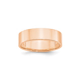 10k Rose Gold Flat, Lightweight wedding band ring