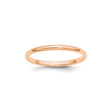 10k Rose Gold Domed wedding band ring