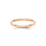 10k Rose Gold Domed wedding band ring