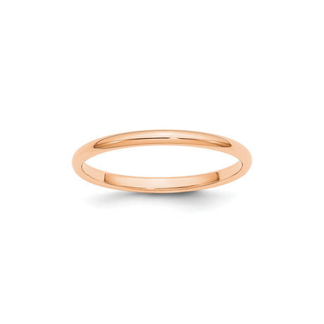 10k Rose Gold Domed wedding band ring