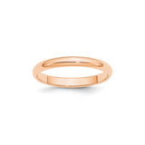 10k Rose Gold Domed wedding band ring