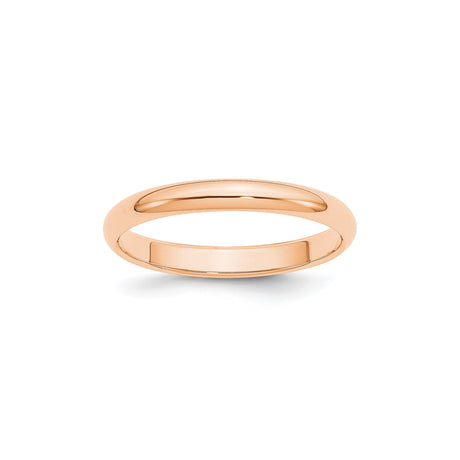 10k Rose Gold Domed wedding band ring