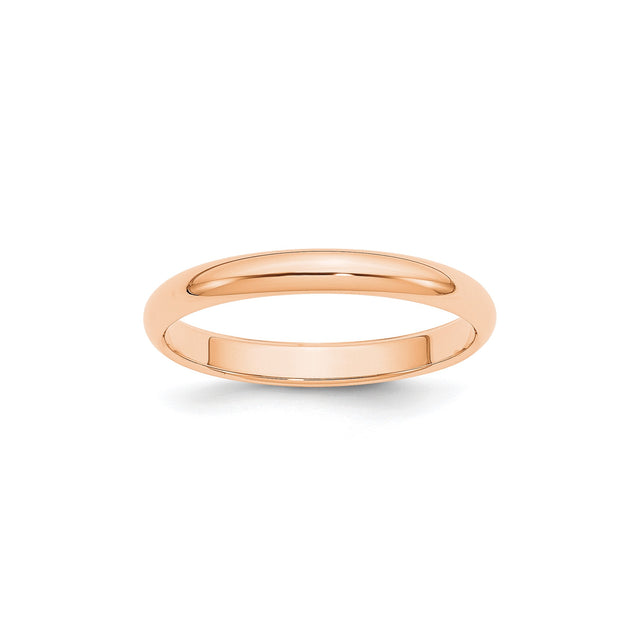 10k Rose Gold Domed wedding band ring