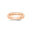 10k Rose Gold Domed wedding band ring
