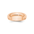 10k Rose Gold Domed wedding band ring