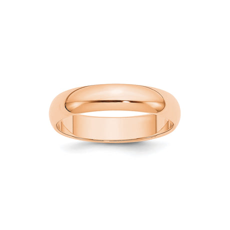 10k Rose Gold Domed wedding band ring