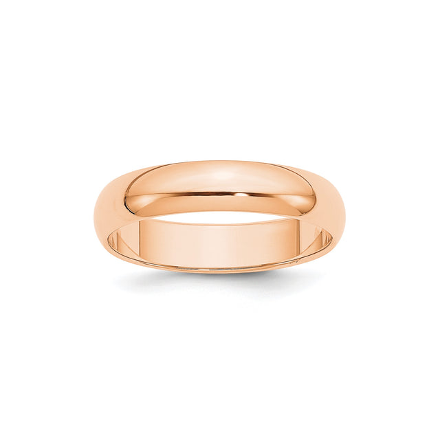 10k Rose Gold Domed wedding band ring