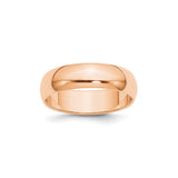 10k Rose Gold Domed wedding band ring