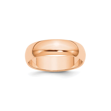 10k Rose Gold Domed wedding band ring