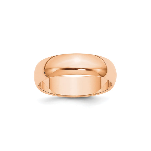 10k Rose Gold Domed wedding band ring