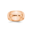 10k Rose Gold Domed wedding band ring