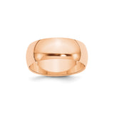 10k Rose Gold Domed wedding band ring