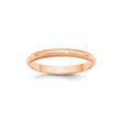 10k Rose Gold Milgrain, Domed wedding band ring