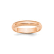 10k Rose Gold Milgrain, Domed wedding band ring