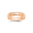 10k Rose Gold Milgrain, Lightweight wedding band ring
