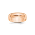 10k Rose Gold Milgrain, Lightweight wedding band ring