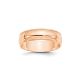 10k Rose Gold Milgrain, Lightweight wedding band ring
