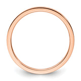 10k Rose Gold Flat wedding band ring alternate angle