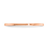 10k Rose Gold Flat wedding band ring detail view