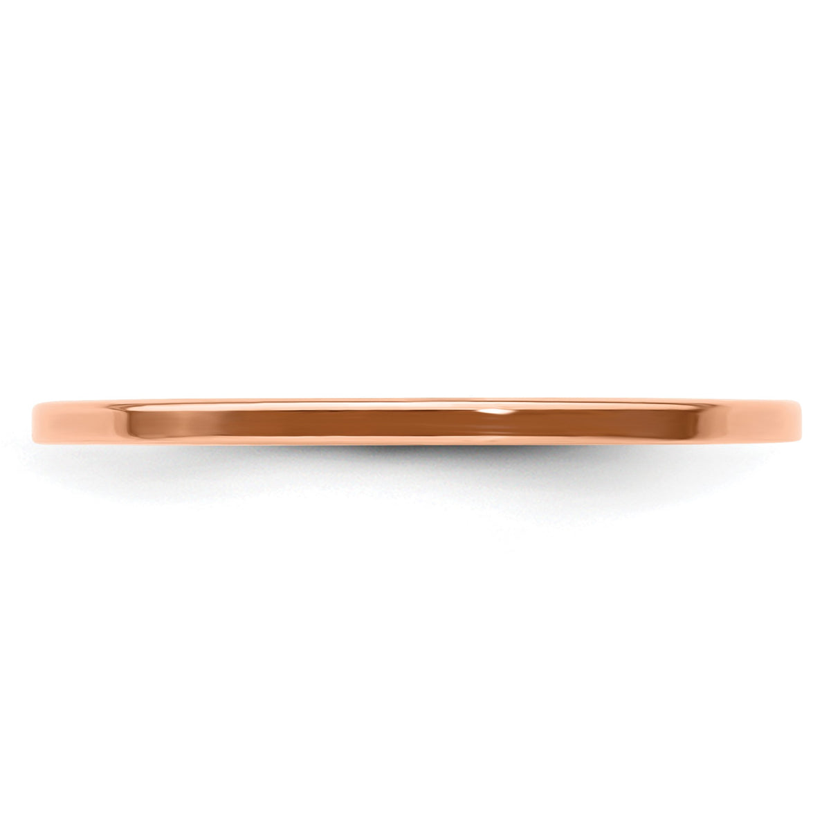 10k Rose Gold Flat wedding band ring detail view