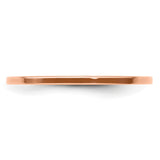 10k Rose Gold Flat wedding band ring detail view