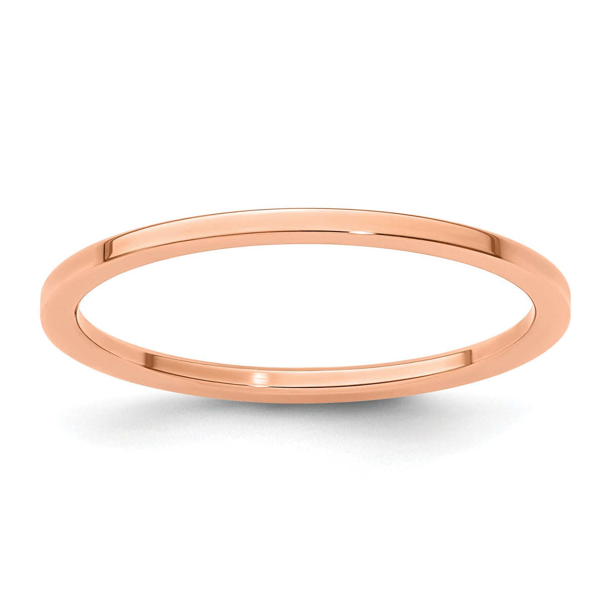 10k Rose Gold Flat wedding band ring