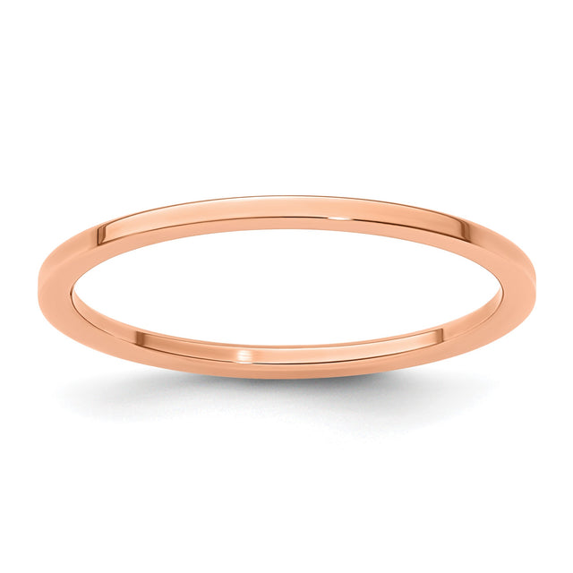10k Rose Gold Flat wedding band ring